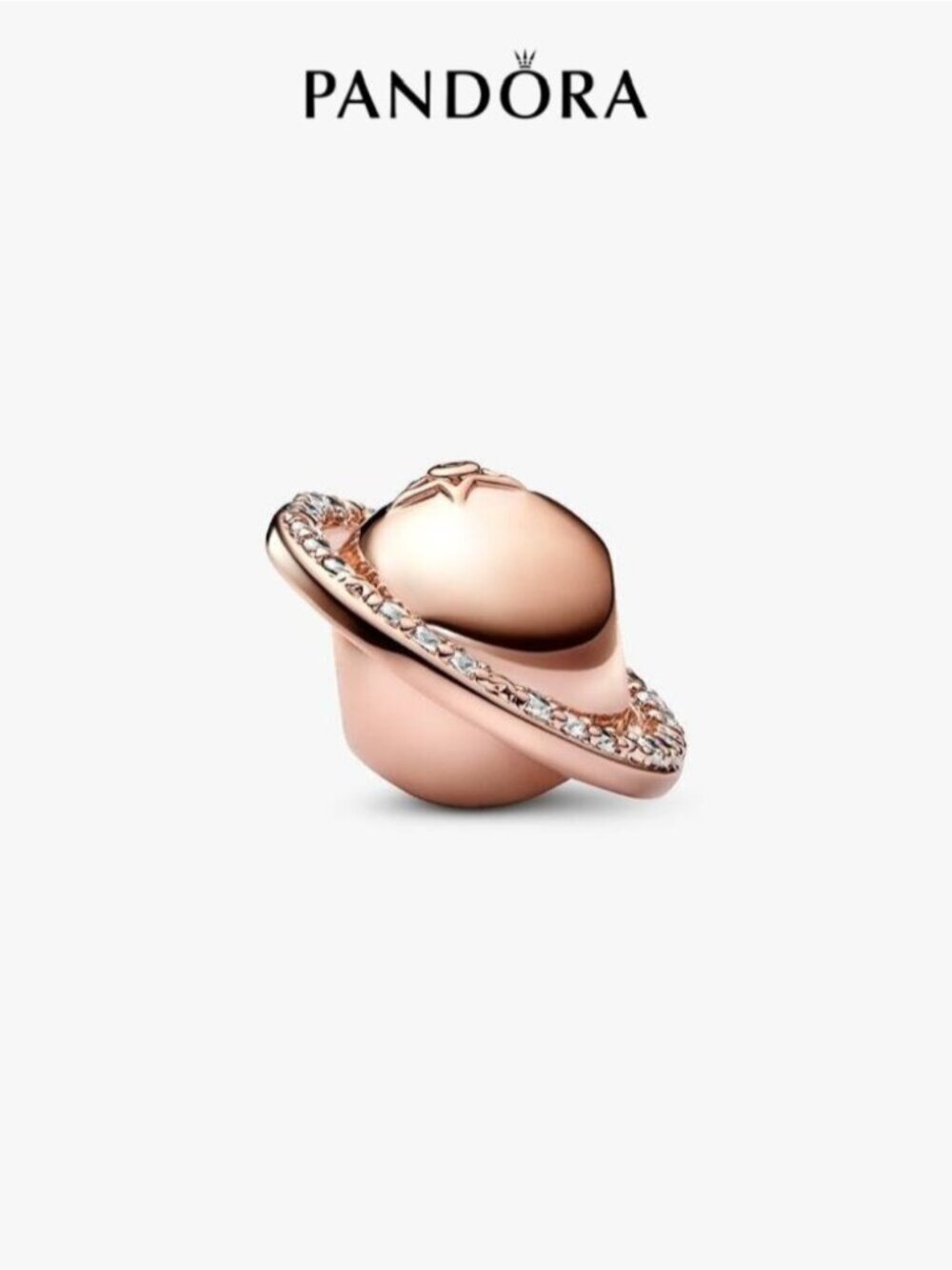 Pandora Planet Saturn Sparkling Star Charm